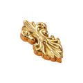 Solid Brass Floral Cabinet Pulls & Knobs - Gold Finish for Cabinets - #14 / 1pc