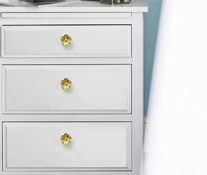 Solid Brass Floral Cabinet Pulls & Knobs - Gold Finish for Cabinets - view 3