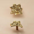 Solid Brass Floral Cabinet Pulls & Knobs - Gold Finish for Cabinets - #3 / 1pc