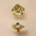 Solid Brass Floral Cabinet Pulls & Knobs - Gold Finish for Cabinets - #2 / 1pc