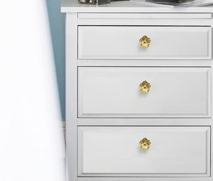 Solid Brass Floral Cabinet Pulls & Knobs - Gold Finish for Cabinets - view 4