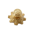 Solid Brass Floral Cabinet Pulls & Knobs - Gold Finish for Cabinets - #11 / 1pc