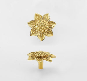 Solid Brass Floral Cabinet Pulls & Knobs - Gold Finish for Cabinets - view 8
