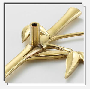 Solid Brass Floral Cabinet Pulls & Knobs - Gold Finish for Cabinets - view 10