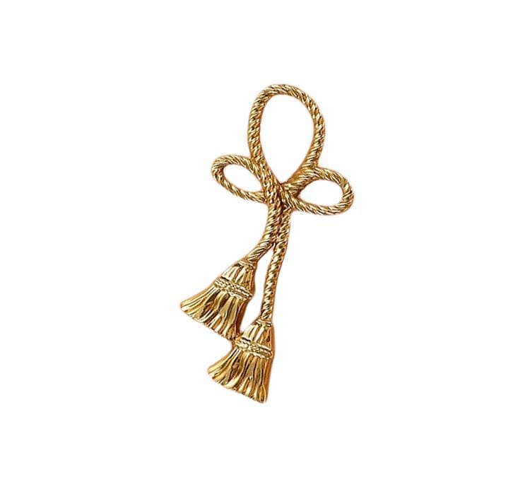 Solid Brass Floral Cabinet Pulls & Knobs - Gold Finish for Cabinets - #3 / 1pc