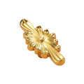 Solid Brass Floral Cabinet Pulls & Knobs - Gold Finish for Cabinets - #15 / 1pc