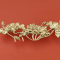 Solid Brass Floral Cabinet Pulls & Knobs - Gold Finish for Cabinets - #1 / 1pc