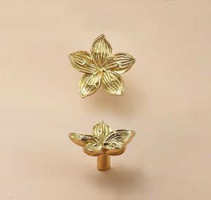 Solid Brass Floral Cabinet Pulls & Knobs - Gold Finish for Cabinets - view 6