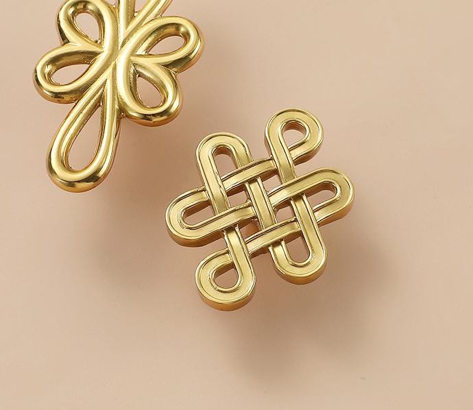 Solid Brass Floral Cabinet Pulls & Knobs - Gold Finish for Cabinets - view 4