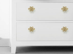 Solid Brass Floral Cabinet Pulls & Knobs - Gold Finish for Cabinets - view 8