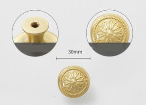 Solid Brass Floral Cabinet Pulls & Knobs - Gold Finish for Cabinets - view 7