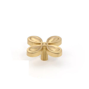 Solid Brass Floral Cabinet Pulls & Knobs - Gold Finish for Cabinets - view 4