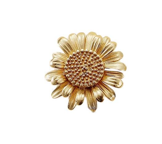 Solid Brass Floral Cabinet Pulls & Knobs - Gold Finish for Cabinets - #17 / 1pc