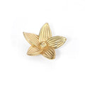 Solid Brass Floral Cabinet Pulls & Knobs - Gold Finish for Cabinets - #19 gold/48mm / 1pc