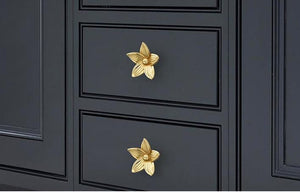 Solid Brass Floral Cabinet Pulls & Knobs - Gold Finish for Cabinets - view 7