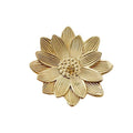 Solid Brass Floral Cabinet Pulls & Knobs - Gold Finish for Cabinets - #13 / 1pc