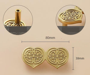 Solid Brass Floral Cabinet Pulls & Knobs - Gold Finish for Cabinets - view 5