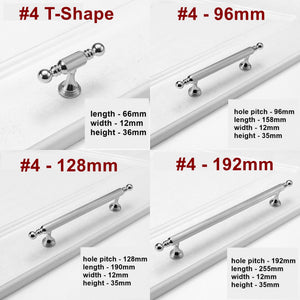 Solid Brass Fluted Cabinet Pulls & Knobs - Chrome Finish Hardware - #1 - 192mm / 1pc