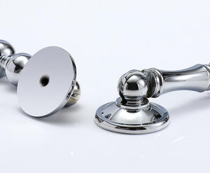 Solid Brass Fluted Cabinet Pulls & Knobs - Chrome Finish Hardware - #3 - 96mm / 1pc