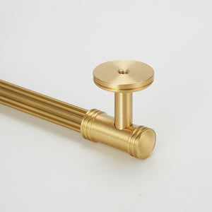 Solid Brass Fluted Cabinet Pulls & Knobs - Matte Gold Finish - #7 - 160mm / 1 pc