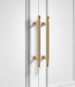 Solid Brass Fluted Cabinet Ring Pulls - Antique Bronze Finish - #2 Silver / 1pc