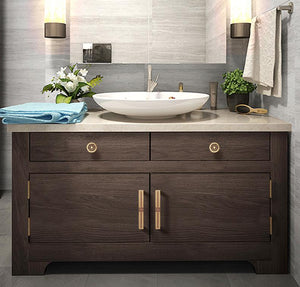 Solid Brass Geometric Cabinet Pulls & Knobs - Black Finish Hardware - #2 Black Bronze / 1pc