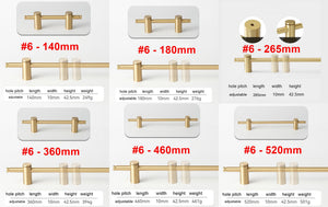Solid Brass Geometric Cabinet Pulls & Knobs - Gold Finish Hardware - #3 / 1pc