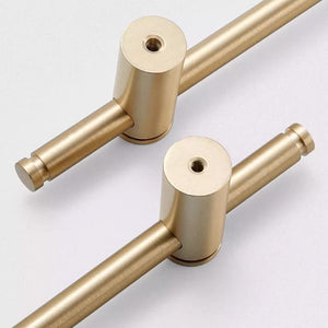 Solid Brass Geometric Cabinet Pulls & Knobs - Gold Finish Hardware - #6 - 180mm / 1pc