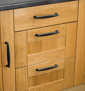Solid Brass Geometric Cabinet Ring Pulls - Black Finish Hardware - #8 / 1pc
