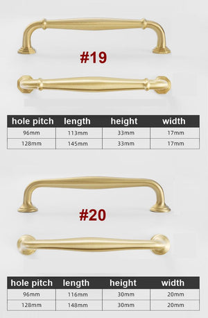 Solid Brass Geometric Cabinet Ring Pulls - Matte Gold Finish - #6 / 1pc