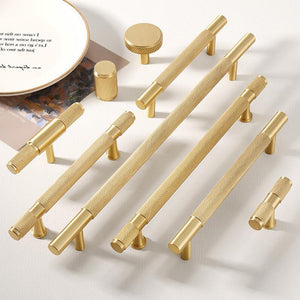 Solid Brass Knurled Cabinet Pulls & Knobs - Bronze Finish Hardware - #5 Brass 76mm / 1 pc