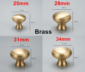 Solid Brass Knurled Cabinet Pulls & Knobs - Chrome Finish Hardware - 28mm Brass / 1pc