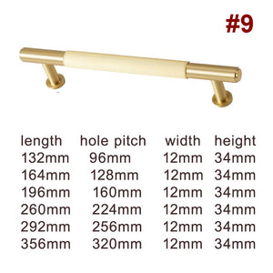Solid Brass Knurled Cabinet Pulls & Knobs - Gold Finish Hardware - #2 / 1 pc
