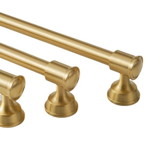 Solid Brass Knurled Cabinet Pulls & Knobs - Gold Finish Hardware - #6 / 1 pc