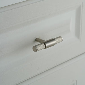 Solid Brass Knurled Cabinet Pulls & Knobs - Industrial Hardware - #4 - 25mm Round / 1pc