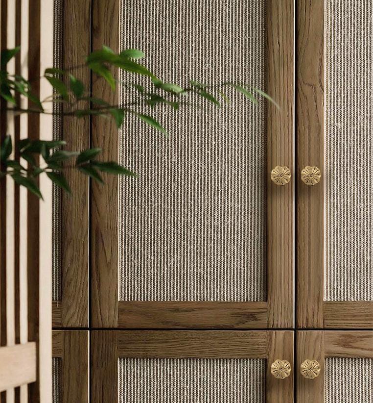 Solid Brass Lotus Cabinet Pulls & Knobs - Gold Finish for Cabinets - view 4