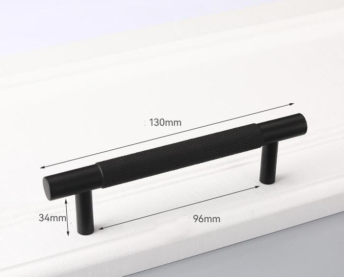 Solid Brass Mid-Century Cabinet Pulls & Knobs - Black Finish - #1 - 160mm / 1 pc