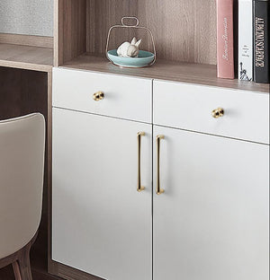 Solid Brass Minimalist Cabinet Pulls & Knobs - Black Finish Hardware - #2 Black 160mm / 1pc