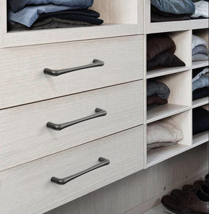 Solid Brass Minimalist Cabinet Pulls & Knobs - Black Finish Hardware - #2 Black 192mm / 1pc
