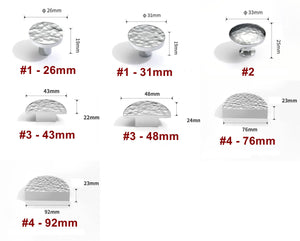 Solid Brass Minimalist Cabinet Pulls & Knobs - Chrome Finish - #1 - 31mm / 1pc
