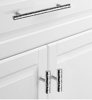 Solid Brass Minimalist Cabinet Pulls & Knobs - Chrome Finish - #4 - 92mm / 1pc