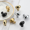 Solid Brass Minimalist Cabinet Pulls & Knobs - Matte Gold Finish - Brass / 1pc
