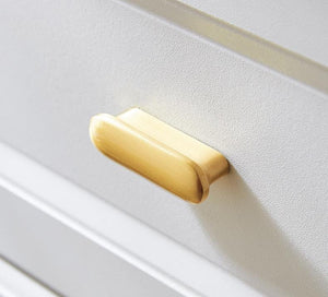 Solid Brass Minimalist Cabinet Pulls & Knobs - Brushed Gold Finish - view 9