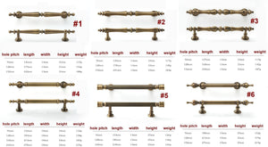 Solid Brass Neoclassical Cabinet Pulls & Knobs - Furniture Hardware - #6 / 1pc