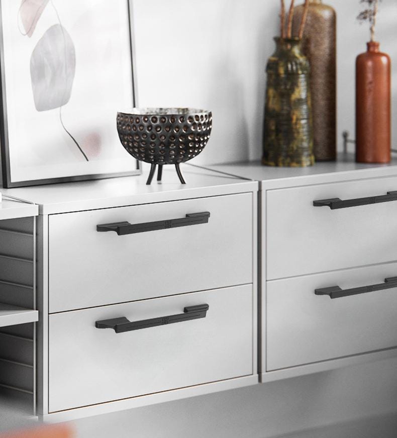 Solid Brass Oriental Cabinet Pulls & Knobs - Brushed Gold Finish - #1 Gray 125mm / 1pc