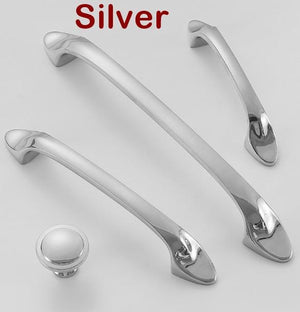 Solid Brass Round Cabinet Cup Pulls - Antique Bronze Finish Hardware - Silver 31mm Round / 1pc