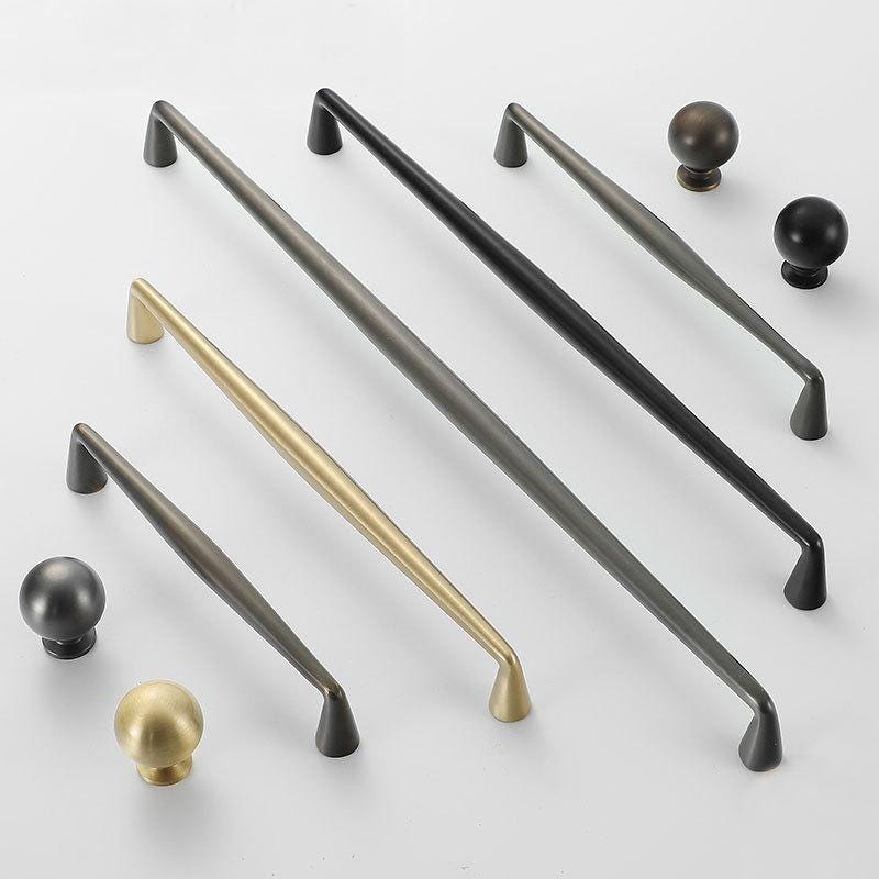 Solid Brass Round Cabinet Cup Pulls - Black Finish for Wardrobes - Black 31mm Round / 1pc