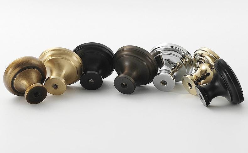 Solid Brass Round Cabinet Cup Pulls - Brushed Gold Finish Hardware - #1 Bronze / 1pc