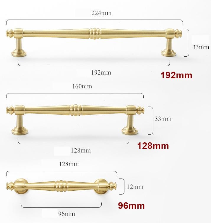 Solid Brass Round Cabinet Pulls & Knobs - Antique Bronze Finish - Round 32mm Brass / 1pc
