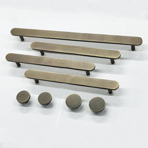 Solid Brass Round Cabinet Pulls & Knobs - Antique Bronze Finish - 96mm/140mm / 1pc